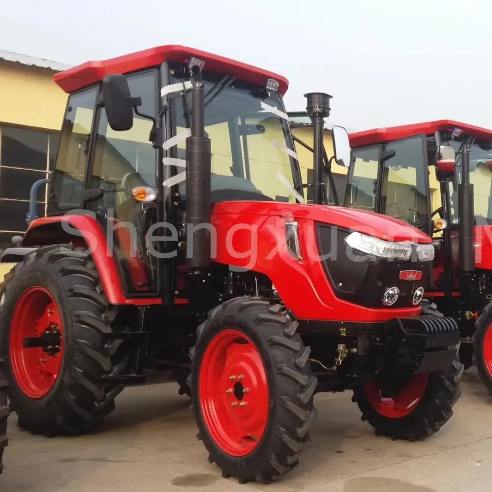 China Baru 70hp 80hp 90hp 100hp 4WD Traktor Pertanian Harga Mesin Mesin Pertanian