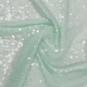 Sang Trọng Thêu Đầy Đủ Sequin <span class=keywords><strong>Net</strong></span> Ren Váy Cô Dâu Hoa Ren Đính Cườm Vải Ren Lưới Với Ngọc Trai - Product Image 5