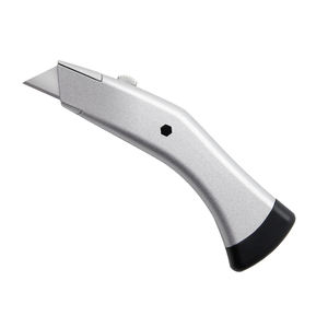 Cuchillo Multiusos Resistente <span class=keywords><strong>de</strong></span> Aluminio, Sin Tornillos, para Alfombras, Cuero, Cartón, Techos, Retráctil RX18870 - Product Image 1