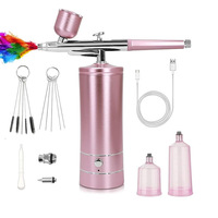 Nouvelle brosse à Air 3 en 1 maquillage aérographe Machine pistolet aérographe Facial aérographe ensemble ongles aérographe pour maquillage Nail Art peinture