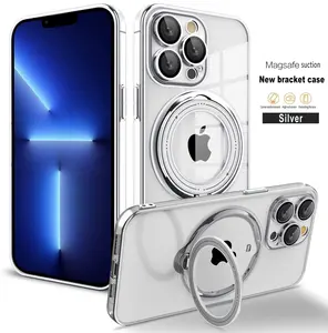 Custodia per telefono trasparente in Silicone morbido TPU con ricarica magnetica di lusso all'ingrosso per Samsung iPhone 15 14 13 12 11 Pro Max Plus