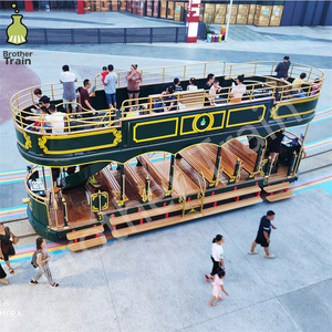 Train énorme avec une grande capacité <span class=keywords><strong>de</strong></span> plus <span class=keywords><strong>de</strong></span> 60 sièges Tram électrique à deux étages Train touristique électrique sans rail Vente <span class=keywords><strong>de</strong></span> train routier - Product Image 1