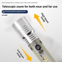 Lampe torche portable multifonctionnelle rechargeable LED+COB haute luminosité pour extérieur, camping et situations d'urgence