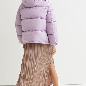 Haute qualité respirant femmes doudoune capuche fermeture éclair coton rempli broderie/Camouflage perle rayure embellissement tricoté - Product Image 3