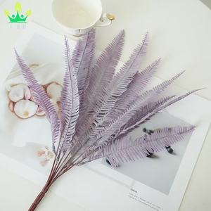Arbustes de Boston artificiels fougère en plastique <span class=keywords><strong>feuilles</strong></span> violettes buissons d'herbe persane maison jardin véranda Parterre centres de Table décor - Product Image 6