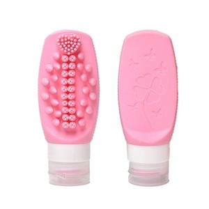 Travel Refillable Silicone <b>Bottle</b> Multi-Function Face & Hair Wash <b>Brush</b> Soft Squeeze Customizable - Product Image 2
