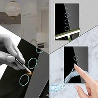 Interrupteur mural tactile à panneau de verre Barep 3 voies, variateur d'intensité lumineuse, Smart Life pour Tuya WiFi 15A Max. Courant 120V Max. Tension pour usage domestique