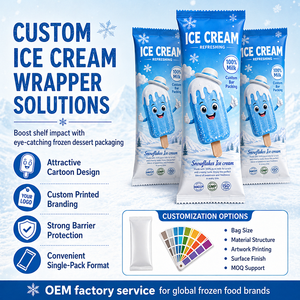 Bolsa para Helados con Acabado Mate, Diseño Personalizado, Funda de Plástico de Aspecto Premium para Helados <span class=keywords><strong>Gourmet</strong></span> - Product Image 5