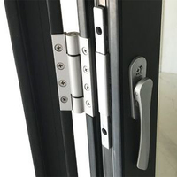Portes d'entrée modernes D-TOP, portes en verre, portes coulissantes pliantes en aluminium à double vitrage pour la maison