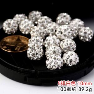 6mm 8mm 10mm 12mm Full Rhinestone Ball Colorful Clay DIY <b>Spacer</b> Bead Accessory for Bracelet Through-Hole Jewelry Making Toys - Product Image 6