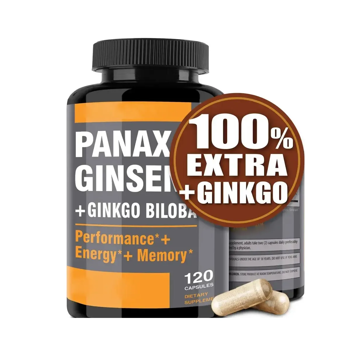 Private Label Oem Men And Women Improve Memory   Concentration Ginkgo Biloba Panax Ginseng Capsules