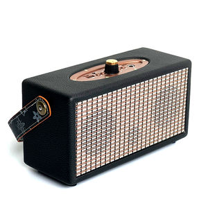 Altavoces inalámbricos de cuero de madera para el hogar Retro clásico Altavoz Bluetooth con sonido Hifi más <span class=keywords><strong>fuerte</strong></span> - Product Image 1