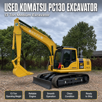 Vente Flash : Excavatrice sur chenilles Komatsu 130 d'occasion, 13 tonnes, système hydraulique complet, bon état, livraison rapide, expédition mondiale
