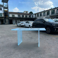 Maßgefertigter Hochwertiger Matter Acryl-Tisch Modernes Design Möbel Verstärkter Acryl-Schreibtisch