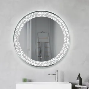 싼 둥근 벽 거울 Led 빛을 가진 현대 목욕 거울 Led 똑똑한 목욕탕 거울