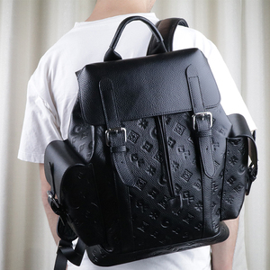 Trendy Men's PU <b>Drawstring</b> <b>Backpack</b> Large-Capacity Overnight Bag with Fashionable Printed Designs - Product Image 6
