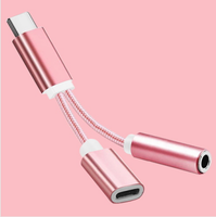Adaptador de cargador Conector de audio de 3,5mm Adaptador Usb tipo C Tipo C a 3,5mm para Millet 6 / Millet Mix 2 / Letv 2 PVC Cobre estañado Bofan