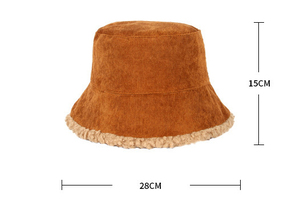 Bán Buôn 6 Màu Sắc Trống Vải To Sợi Đảo Ngược Xô Cap Hat Mùa Đông Ấm Áp Hat Cừu Len Lông Ngư Dân Hat - Product Image 2