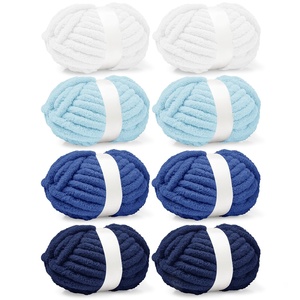 2CM Hot Selling <b>100</b>% <b>Polyester</b> 250g Balls Thick Chunky Chenille <b>Yarn</b> for Hand Knitting - Product Image 1