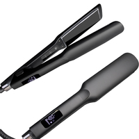 Nouveau style fer à lisser les cheveux en titane à la kératine de 1 pouce avec logo personnalisé