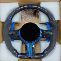 Volant en fibre de carbone forgé bleu pour BMW F10 F20 F22 F30 F31 F36 F45 F46 F48 F80 F82 F87 F90 M2 M3 M4 M5