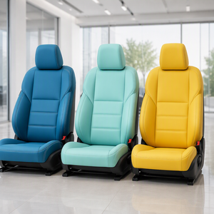 Rollos de Cuero Sintético PU con Textura Nappa en Tonos Fríos, Más de 500 Tonos para Tapicería de Asientos de Coche y Paneles de Cabina - Product Image 2