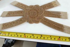 Dames fantaisie verre pierre strass dessus de chaussure chaussures pour femmes semi-finies matériaux supérieurs - Product Image 4