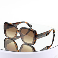 Lunettes de soleil tendance avec protection UV400, monture carrée classique de grande taille, logo personnalisé, lunettes de soleil unisexes pour femmes et hommes HP26456