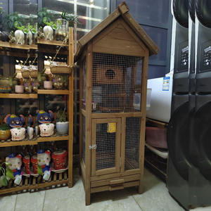 <span class=keywords><strong>Jaula</strong></span> de pájaros ornamental de madera maciza con estilo Superior, diseño de Villa espaciosa <span class=keywords><strong>para</strong></span> loros grandes, cacatúas, balcón al aire libre - Product Image 2