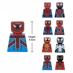 Figuras de Acción de <span class=keywords><strong>Spiderman</strong></span> Personalizadas de Fábrica ODM OEM a Bajo Precio, Figuras de Bloques de Construcción de Alta Calidad, 8 Piezas, Juguete de Superhéroe para Niños DIY - Product Image 3