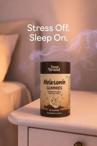 Gummies de mélatonine sans gluten, végétariennes, sans OGM, saveur baies mélangées, pour la santé cardiaque, favorisant le sommeil et la relaxation, marque privée OEM - Product Image 4