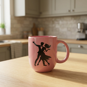 Tasse en céramique imprimée avec motif couple - Product Image 1