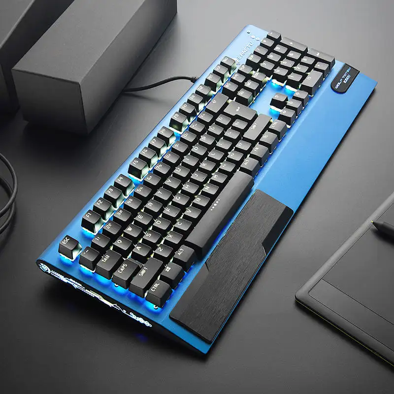 professional GK1000 wired gaming at home office mechanical special 104 keys keyboard teclado