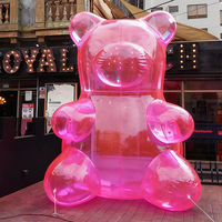 Ours en peluche gonflable transparent en PVC personnalisé géant et adorable pour la décoration