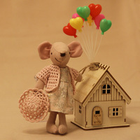 12 pouces Maileg Mouse Vêtements BJD Poupée Accessoires Jouet Animal En Peluche Pull Manteau + Chapeau Ensemble