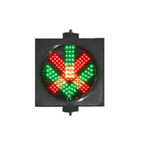 Vente directe usine SevenShine Feu de signalisation LED 450mm x 450mm x 145mm en plastique technique, avec flèche verte et fourche rouge, pour trafic intensif