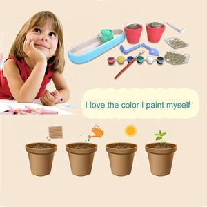 I bambini dipingono e coltivano fioriere con pennello <span class=keywords><strong>vasi</strong></span> da <span class=keywords><strong>fiori</strong></span> <span class=keywords><strong>dipinti</strong></span> fai da te crescente Set per i bambini con Mini <span class=keywords><strong>vasi</strong></span> in ceramica - Product Image 4