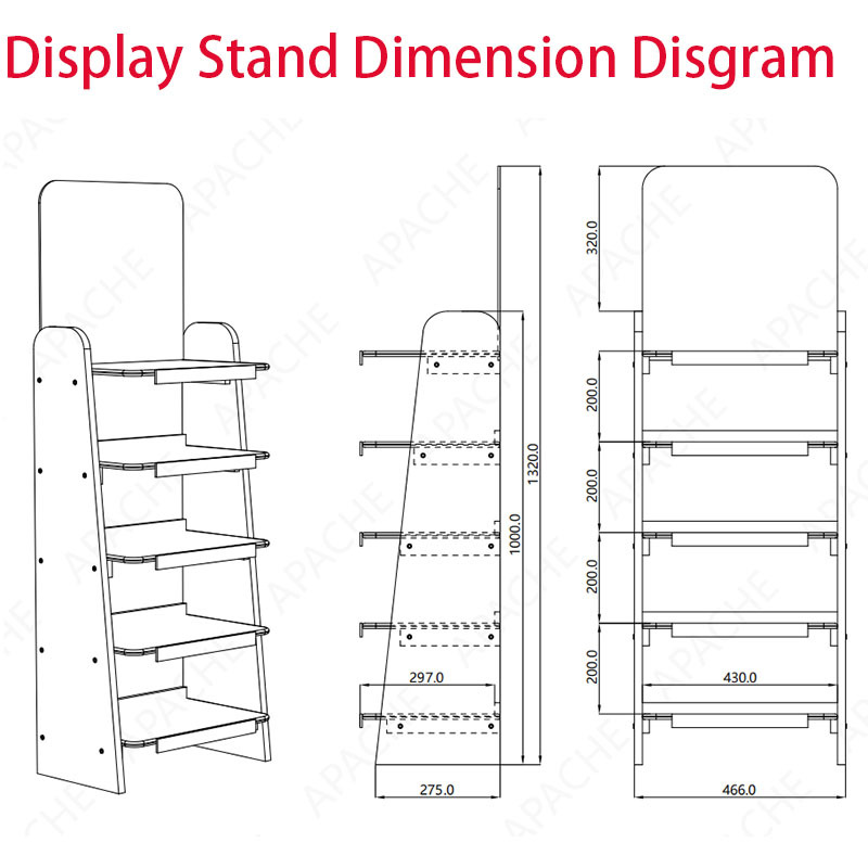 Apache Custom Wood 5-layer Honey Jar Display Racks for Honey Specialty Shop — view 2