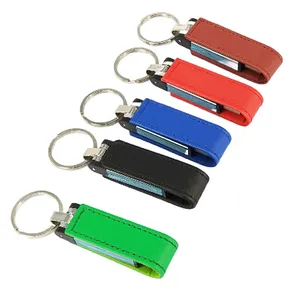 Vendita all'ingrosso a buon mercato all'ingrosso della fabbrica portachiavi custodia in pelle USB flash drive 8GB/16GB/32GB regalo d'affari USB flash drive aziendale