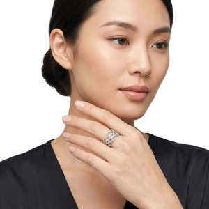 Bague de fiançailles en argent sterling 925 avec dentelle, diamant blanc naturel de 1,14 ct, taille brillant rond, bijoux fins pour femmes, tendance, vente en gros - Product Image 2