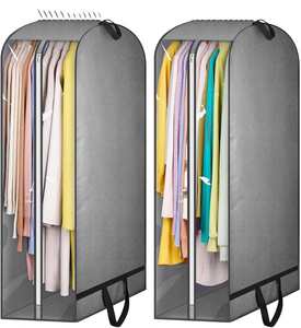 Fundas transparentes acolchadas para colgar ropa, bolsas de 43 pulgadas para guardar trajes en el armario con asas, fundas para abrigos - Product Image 1