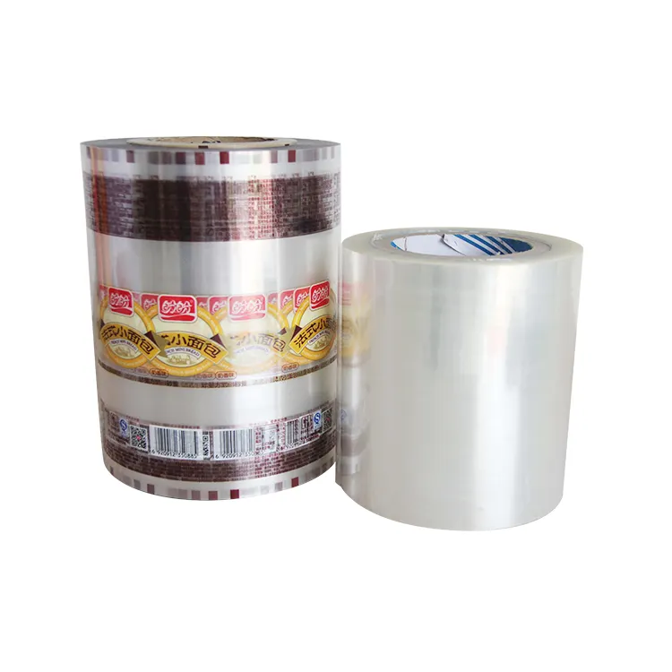 Rolos de embalagem de alimentos flexíveis impressos para preservativos de filme de placa compostável descartável personalizada de Guangdong