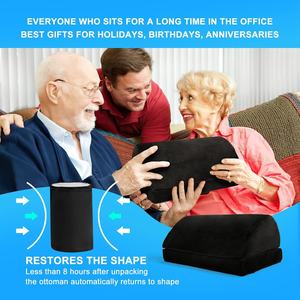 कार्य कार्यालय डेस्क के नीचे डेस्क के लिए पैर आराम से पैर के पत्थर एर्गोनोमिक एडजस्टेबल मेमोरी फोम फुटरेस्ट - Product Image 6