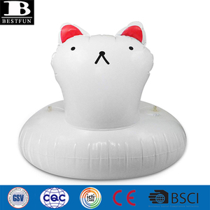 Flotteur de <span class=keywords><strong>chat</strong></span> <span class=keywords><strong>gonflable</strong></span> en vinyle personnalisé en usine jouets de chaise longue de <span class=keywords><strong>piscine</strong></span> d'eau de fête en plein air avec porte-gobelet - Product Image 3