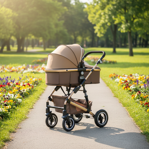 New Convertible 3-in-1 Baby <strong>Stroller</strong> for 0-3 Years Old Lightweight Foldable Shock Absorption Aluminum Alloy Frame Baby <strong>Stroller</strong> - Product Image 5