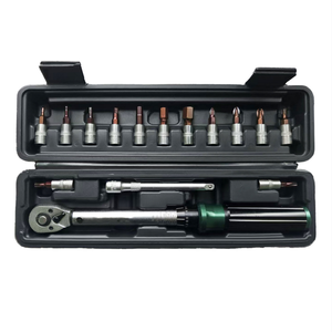 Clé dynamométrique préréglée 1/4'' 2-24 N.m, jeu de 15 pièces, type clé dynamométrique réglable 45 # Kit d'outils de réparation de vélo en acier - Product Image 1