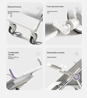 Poussette bébé pliable à une touche, cadre en alliage d'aluminium, position assise et allongée pour bébés de 0 à 3 ans, idéale pour les voyages