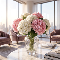 Bulk Real Touch Latex Hortensia Kunstmatige 64cm Grote Bloemkop voor 2026 Luxe Bruiloft Tafeldecoratie Bloemwand Groothandel