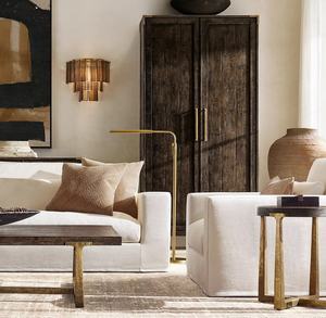 Bibliothèque à double porte de rangement en bois massif américain de haute qualité Villa <span class=keywords><strong>Club</strong></span> maison peut personnaliser les meubles de salon - Product Image 2