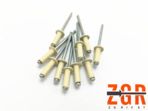 Fournisseur chinois de rivets aveugles en aluminium peints en brun clair DIN7337, offre toutes les couleurs pour la <span class=keywords><strong>pose</strong></span> de conduits - Product Image 1